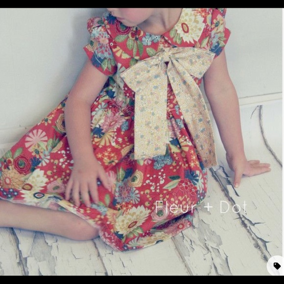 Fleur + Dot Peter Pan Collar Floral Handsewn Dress - Picture 9 of 10